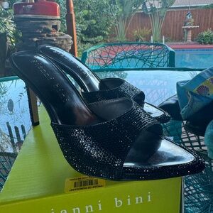 Gianni Bini black rhinestone high heels- worn once!
